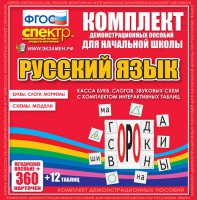 Динамические раздаточные пособия. Русский язык (комплект демонстрационных материалов). Касса букв, слогов, звуковых схем с набором интерактивных таблиц. - fgospostavki.ru - Белово