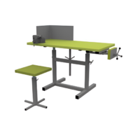 Верстак ученический комбинированный с тисками и струбциной, с защитным экраном и табуретом - fgospostavki.ru - Белово