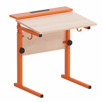 Стол ученический с наклоном столешницы (0-15°) на прямоугольной трубе - fgospostavki.ru - Белово