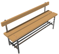 Скамья для раздевалок со спинкой (1,5 метра) - fgospostavki.ru - Белово