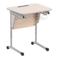 Стол ученический одноместный с наклоном столешницы (0-24°) и корзиной - fgospostavki.ru - Белово