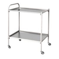 Столик процедурный передвижной с двумя полками металлический из стекла и нержавеющей стали - fgospostavki.ru - Белово