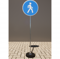 Знак дорожный "Пешеходная дорожка" 4.5.1 типоразмер 40 на стойке с основанием 3кг - fgospostavki.ru - Белово