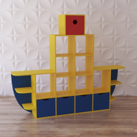 Стеллаж для игрушек "Пароход" - fgospostavki.ru - Белово