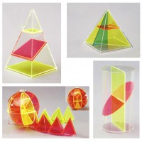 Дополнительный набор прозрачных геометрических тел с сечениями. - fgospostavki.ru - Белово