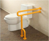 Поручень для унитаза с боковой опорой "Антибак" 700 х 600 х 120 миллиметров - fgospostavki.ru - Белово