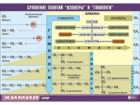 Таблица демонстрационная "Сравнение понятий изомер и гомолог" (винил 70x100) - fgospostavki.ru - Белово