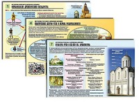 Комплект таблиц по истории "История России с древних времен" раздаточные (цветные, ламинированные, А4, 10 штук) - fgospostavki.ru - Белово