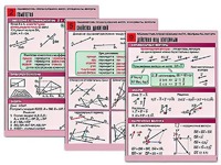 Комплект таблиц по геометрии "Планиметрия. Преобразования фигур. Координаты. Векторы" (10 таблиц, А1, ламинированные) - fgospostavki.ru - Белово
