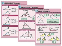 Комплект таблиц по геометрии "Планиметрия. Треугольники" (14 таблиц, формат А1, ламинированные) - fgospostavki.ru - Белово