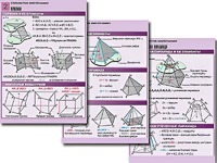 Комплект таблиц по геометрии "Стереометрия. Многогранники" (8 таблиц, А1, ламинированные) - fgospostavki.ru - Белово