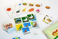 Лото "Иностранный язык" (3 игры, 6 планшетов, 36 карточек, цветные, ламинированные) - fgospostavki.ru - Белово