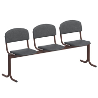 Блок стульев 3-х местный с не откидывающимися сидениями (ткань) - fgospostavki.ru - Белово