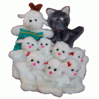 Набор перчаточных кукол "Волк и семеро козлят" - fgospostavki.ru - Белово