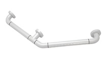 Поручень угловой трехопорный с антибактериальным покрытием (белая) - fgospostavki.ru - Белово