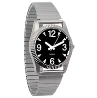 Часы мужские с черным циферблатом на растягивающемся ремешке - fgospostavki.ru - Белово