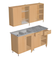 Мебель кухонная (столы с гигиеническим покрытием, шкаф для хранения посуды, сушка для посуды, моечная раковина) - fgospostavki.ru - Белово