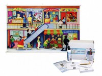 Магнитно-маркерный ситуационный плакат "Магазин" с набором магнитных карточек + методические рекомендации (иностранный язык) - fgospostavki.ru - Белово