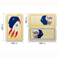 Набор стеновых панелей «Мы в Космосе - Белка и Стрелка» - fgospostavki.ru - Белово