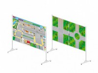 Двухсторонняя магнитно-маркерная доска "Азбука дорожного движения" на разборной стойке - fgospostavki.ru - Белово