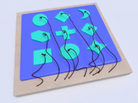 Развивающая панель с геометрическими фигурами - fgospostavki.ru - Белово