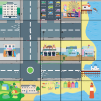 Тематическое поле-маршрутизатор «На берегу моря» для мини-робота Bee-Bot/Blue-Bot - fgospostavki.ru - Белово