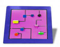 Тактильно-развивающая панель с геометрическими фигурами - fgospostavki.ru - Белово