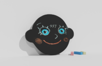 Фигурная грифельная меловая доска на тему эмоций - fgospostavki.ru - Белово