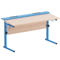 Стол ученический двухместный с наклоном столешницы (0-15°) на прямоугольной трубе - fgospostavki.ru - Белово