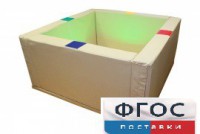 Сухой бассейн интерактивный с кнопками-переключателями (150х150х66 сантиметров) - fgospostavki.ru - Белово