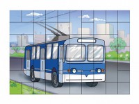 Магнитный пазл "Троллейбус" - fgospostavki.ru - Белово