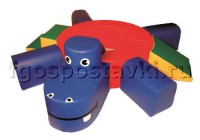 Сухой бассейн "Весёлый бегемот" с приставными элементам - fgospostavki.ru - Белово