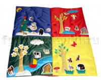 Дидактический коврик "Времена года" с дополнительными аппликациями животных - fgospostavki.ru - Белово