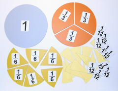 Набор магнитных карточек "Доли и дроби - 3" - fgospostavki.ru - Белово