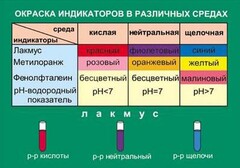 Таблица. Окраска индикаторов в различных средах. - fgospostavki.ru - Белово
