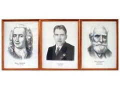 "Портреты выдающихся биологов" (деревянная рамка, под стеклом) - fgospostavki.ru - Белово