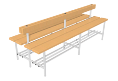 Скамья для раздевалок двухсторонняя с спинкой (2 метра) - fgospostavki.ru - Белово