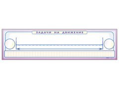 Панно (демонстрационное) магнитно-маркерное "Задачи на движение" + комплект тематических магнитов - fgospostavki.ru - Белово