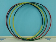 Обруч гимнастический стальной "Радуга" (900 миллиметров, 850 грамм) - fgospostavki.ru - Белово