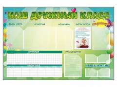 Стенд-уголок магнитно-маркерный "Наш дружный класс" - fgospostavki.ru - Белово