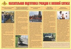 Плакат "Обязательная подготовка граждан к военной службе" - fgospostavki.ru - Белово