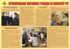 Плакат "Первоначальная постановка граждан на воинский учет" - fgospostavki.ru - Белово
