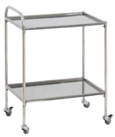 Столик процедурный передвижной с двумя полками из нержавеющей стали - fgospostavki.ru - Белово