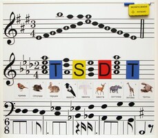 Настенная магнитно-маркерная доска с нотным станом и знаками музыкальной нотации. Вариант 1 - fgospostavki.ru - Белово