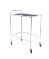 Столик процедурный передвижной металлический с двумя полками из стекла - fgospostavki.ru - Белово