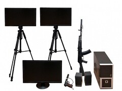 Учебно-тренировочный комплекс огневой подготовки "Стрелец-2/М" (мишень-монитор, массогабаритные макеты оружия АК и ПМ) - fgospostavki.ru - Белово