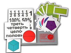 Набор для изучения простых дробей. Составление целого из частей (раздаточный) - fgospostavki.ru - Белово