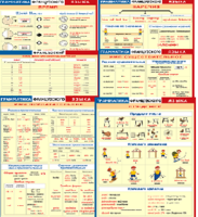 Комплект таблиц "Грамматика французского языка (9 листов)" (100х140 сантиметров, винил) - fgospostavki.ru - Белово