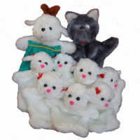 Набор перчаточных кукол "Волк и семеро козлят" - fgospostavki.ru - Белово