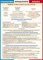 Таблица "Грамматика французского языка. Имя числительное (употребление, особенности произношения и правописания)" (100х140 сантиметров, винил) - fgospostavki.ru - Белово